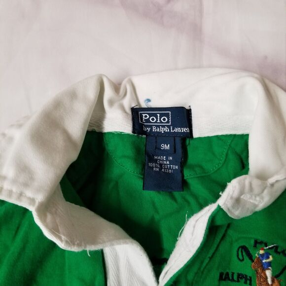 Polo by Ralph Lauren Green Long Sleeve Shirt 9M - Picture 2 of 3